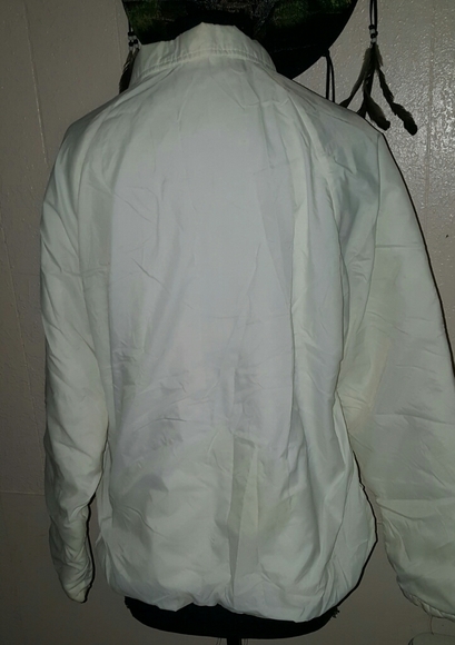 White Vintage Button Front Lined Jacket - Picture 3 of 6